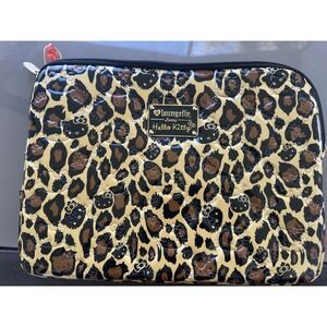 Loungefly Hello Kitty Leopard Print Laptop Sleeve Case Bag Pouch Cover EUC 13in